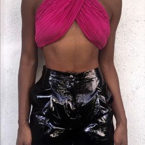 Cropped Vinyl Pants